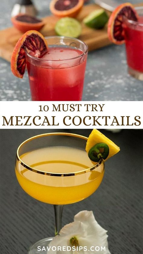 Mezcal Margarita, Mezcal Tequila, Mezcal Cocktails, Recipes Drinks, Pineapple Cocktail, Mixed Drinks Recipes, Cocktail Recipes Easy, Cocktail Drinks Recipes, Easy Cocktails