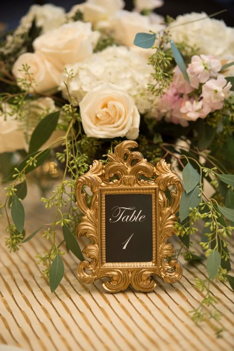 A Timeless, Elegant Black and White Wedding | Pepper Nix Photography | Black and gold table numbers. Wedding Colors Black, Black And Gold Table, America Wedding, Elegant Black And White Wedding, Gold Table Numbers, Geometric Table, Wedding Table Plan, Wedding Table Number, Black And White Wedding