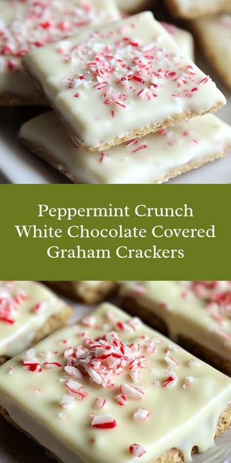 Preparing peppermint crunch white chocolate-covered graham crackers brought joy to my kitchen. The sweet aroma filled the room as my kids eagerly helped, laughter echoing. It reminded me of cozy family gatherings during the holidays, creating cherished memories together. Peppermint Crunch White Chocolate Covered Graham Crackers, Almond Graham Cracker Brittle, Andes Peppermint Crunch Recipes, Praline Cookies Recipe, Raspberry Shortbread Bars, Graham Cracker Dip, Peppermint Recipes Desserts, Chocolate Covered Graham Crackers, Peppermint Crunch