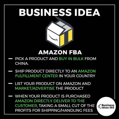 Business Ideas & Inspiration on Instagram: “Amazon FBA is becoming increasingly popular in 2019. There is very low startup costs and with Amazon providing cheap fulfillment,setting…” Amazon Ecommerce, Amazon Fba Business, Business Ideas Entrepreneur, Effective Marketing Strategies, New Business Ideas, Finance Investing, Budget Planer, Business Entrepreneurship, Business Skills