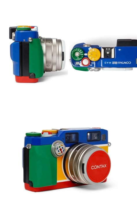 Step back in time with a pop of color! The MAD Casablanca Contax G2 Camera revives a classic design with a modern twist. Limited edition and already a hot favorite among photography enthusiasts. Contax Camera, Contax G2, Camera Design, Barber Shop Decor, Classic Camera, Rangefinder Camera, Gadgets Technology Awesome, Retro Futuristic, Yanko Design