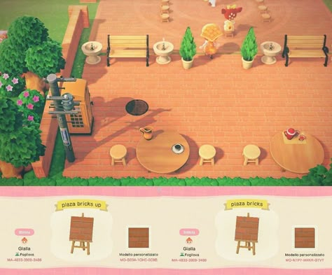 463 mentions J’aime, 4 commentaires - Animal Crossing New Horizons (@happyyhorizons) sur Instagram : "Custom brick path to match the plaza! If you can’t see the creator ID well it’s: MA-4833-3909-3486…" Resident Services, Brick Path, Path Design, New Animal Crossing, Animal Crossing Game, Best Fan, Island Design, Brick Design, Animal Crossing Qr