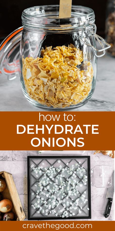 Onions are the perfect food to dehydrate because they're cheap, last a long time and have an excellent shelf life. They're also versatile enough to be used in everything from soups, stews, casseroles, sauces and even desserts! And… drying them is oh so easy! This guide walks through each step of the process for dehydrating onions with clear instructions for your dehydrating project. Preserving Onions, Dehydrating Onions, Dehydrate Onions, Preserve Onions, Homemade Onion Powder, Dehydrated Food Recipes, Dehydrating Food Storage, Dehydrating Recipes, Growing Onions