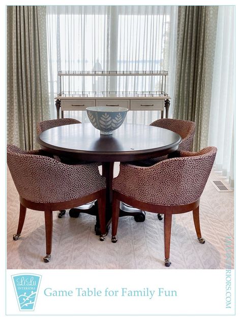 living room game table #family #interiordesign #game Game Table And Chairs In Living Room, Game Table In Living Room Luxe, Game Table And Chairs Cozy, Game Table And Chairs Luxe, Game Table In Living Room, Game Table In Family Room, Christmas Room Design, Antique Game Table In Living Room, Large Ottoman