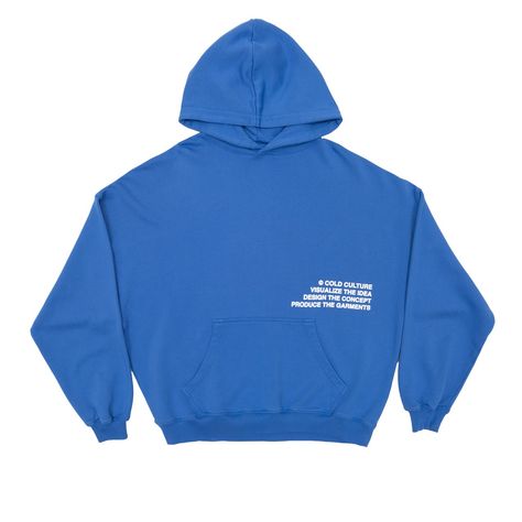 For an oversize fit choose one size above yours. Boxy fit hoodie. 100% cotton. 400 g/m² French Terry. Saphire Blue color. Logo and graphics screen printed on the front. Cold Culture label included. Male (190cm, 6'3"): L Female (174cm, 5'9"): L - National Shipping 24-48H (Spain / Portugal) - CORREOS EXPRESS - European Shipping 48-72H - FEDEX - International Shipping 5-7 working days - FEDEX Zip Up Graphic Hoodie, Cold Culture Hoodie, Royal Blue Hoodie, Famous Clothing Brands, Fake Clothes, Boxy Fit Hoodie, Hoodie Colors, Best Hoodies, Cold Culture