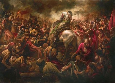 “Imam Hussain refused to compromise in his pursuit of justice until the very end. He chose to do what was right rather than what was easy, even if it cost him his life.” Day Of Ashura, متحف فني, Battle Of Karbala, Imam Hussain Karbala, Imam Hassan, Hussain Karbala, Karbala Pictures, Hazrat Imam Hussain, History Of Islam