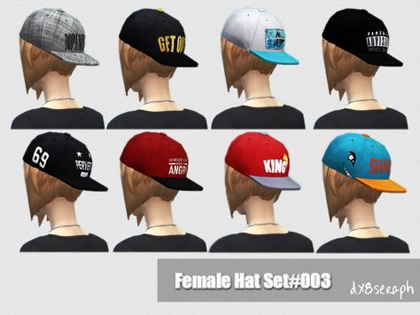 BaseballBackwards Set Letter#003  Found in TSR Category 'Sims 4 Female Hats' Backwards Hat, Ny Cap, Sims 4 Male Clothes, Cc Hats, Sims 4 Tsr, Pelo Sims, Cc Beanie, Sims 4 Cc Packs, Sims Hair