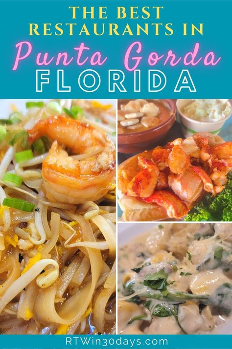 Discover the ultimate foodie paradise in Punta Gorda, Florida! From mouthwatering seafood to waterfront dining, our guide's got you covered. Here's where to find the best dining spots that locals (like me!) swear by. Your taste buds will thank you. Florida Honeymoon, Florida Vacation Spots, Florida Beaches Vacation, Punta Gorda Florida, Florida Adventures, Florida Food, Waterfront Dining, Florida Resorts, Vacation Usa