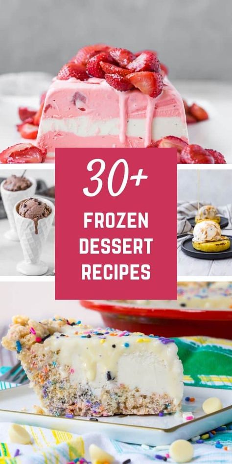 Instead of standing in line at the ice cream shop, cool off with easy make-your-own frozen desserts right at home: milkshakes, yogurt popsicles, no-churn ice cream, lots of delicious ice cream toppings, and ice cream pies. Frozen Ice Cream Desserts, Dessert Recipes Without Eggs, Ice Cream Desserts Ideas, Cinnamon Ice Cream Recipe, Ice Cream Custard, Brulee Cheesecake, Recipes Without Eggs, Gooey Desserts, Desserts At Home