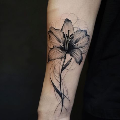 24 X-Ray Flower Tattoos For Women - Orchid Cover Up Tattoo, Orchid Tattoo Ankle, Unusual Flower Tattoo, Intricate Flower Tattoo, Black Lotus Flower Tattoo Cover Up, Tattoos Of Lily Flowers, Women Shoulder Cap Tattoo, Ethereal Flower Tattoo, Realistic Lily Tattoo Design