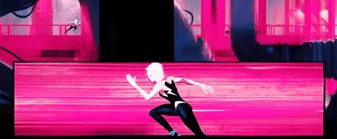 Spider-Gwen in Action Spidergwen Gif, Gwen Stacy Gif Spiderverse, Spider Gwen Banner, Gwen Stacy Banner, Gwen Stacy Gif, Rafael Miller, Spiderman Spider, Spiderman Movie, Spider Girl