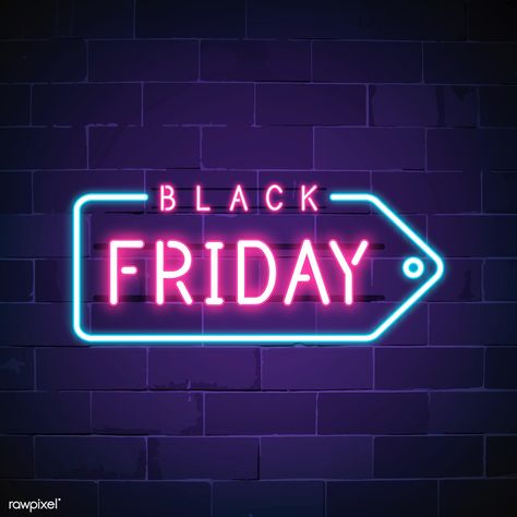 Black Friday neon sign vector | free image by rawpixel.com / NingZk V. Black Friday Design Ideas, Black Friday Images, Black Friday Advertising, Black Friday Ideas, Black Friday Campaign, Logo Online Shop, Black Friday Banner, Black Friday Design, Neon Words