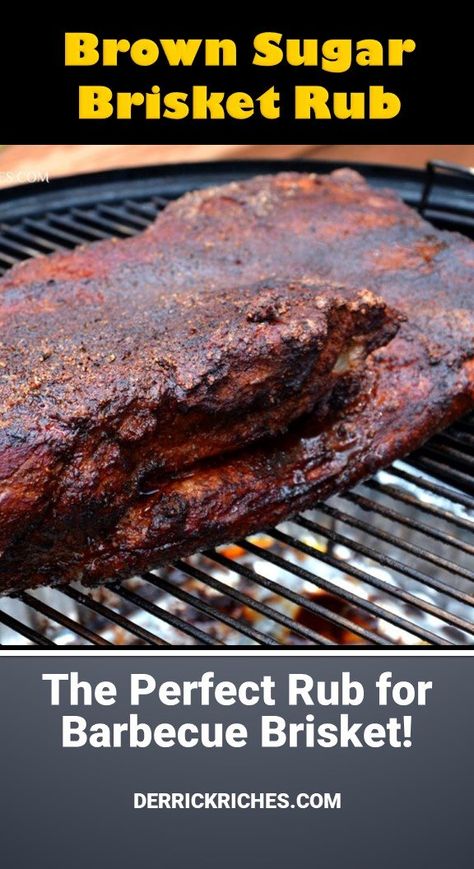 Brown Sugar Brisket Rub - This is a quick and easy Brown Sugar Brisket rub that has a sweet and mildly spicy flavor. This recipe is a surefire rub for smoked barbecue brisket. via @derrickriches Grilling Brisket, Brisket Rub Recipe, Preserve Meat, Smoked Beef Brisket Recipes, Texas Style Brisket, Traeger Cooking, Brisket Recipes Smoked, Brisket Rub, Brisket Recipe