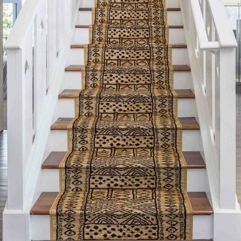 Grey Stair Carpet, Stair Carpet Runner, Kitchen Runners, Hall Stairs, Gray Stairs, Mountain Interiors, Stair Rods, Weave Shop, Stair Carpet