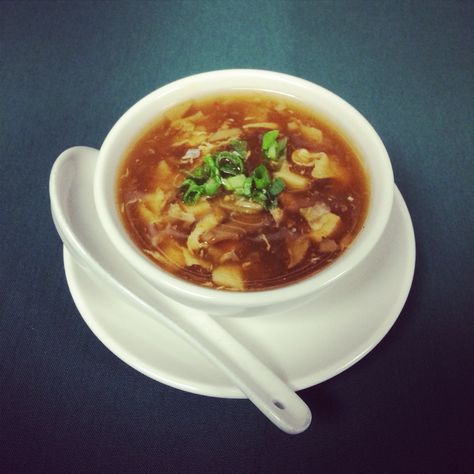 Hot & Sour #soup can definitely help a #cold night like this. #food #shanghaigarden Hot Sour Soup, Shanghai Food, Hot And Sour Soup, Sour Soup, Cold Night, Wonton Soup, Shanghai, Canning, Ethnic Recipes