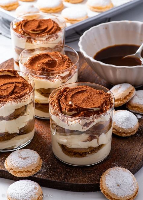 Gluten Free Tiramisu Cups - These luxuriously delicious gluten free tiramisu cups are a really fun and cute idea to serve at parties, and they’re also a great alternative if you want to make a smaller batch of tiramisu. With homemade mini gluten free ladyfinger biscuits and a velvety-smooth mascarpone cream, they’re very easy to assemble and they look amazing. Gluten free desserts. Gluten free recipes. Entertaining ideas. Party ideas. Party food. Entertaining Ideas Party, Gluten Free Tiramisu, Tiramisu Cups, Desserts Gluten Free, Homemade Tiramisu, Tiramisu Dessert, Mini Torte, Mascarpone Cream, Tiramisu Cake