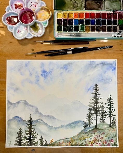 Boy. Between kids, gardening, family, and just life, I haven’t painted in what feels like eons. Back at it! An 11”x 14” watercolor mountainscape of our colorful Colorado mountains, commissioned by a local. 😊 #watercolors #watercolours #watercolorart #watercolorlandscape #watercolormountains #mountainart #coloradoart #coloradoartist #coloradoartists #coloradorockymountains Kids Gardening, Colorado Art, Colorado Artists, Watercolor Mountains, Colorado Mountains, Mountain Art, Watercolor Landscape, Life I, Rocky Mountains