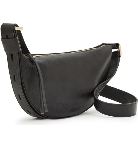 AllSaints Leather Crossbody Bag | Nordstrom Modern Crossbody Bags At Affordable Prices, Best Crossbody Bag Leather Nordstrom, All Saints Belt Bag, Crossbody Bag Target, Allsaints Leather, Moon Bag, Black Leather Crossbody Bag, Men Loafers, Fabric Gift Bags