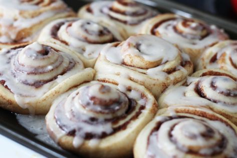 Homemade cinnamon rolls. Let the bread machine whip up this cinnamon roll dough for you and follow the easy instructions to bake! Once you've made them from scratch, you'll never go back to canned cinnamon rolls! Bread Machine Cinnamon Rolls, Orange Sweet Rolls, Cinnamon Rolls From Scratch, Sallys Baking, Cinnamon Roll Dough, Cinnamon Rolls Easy, Bread Maker Recipes, Sally's Baking, Cinnamon Rolls Homemade