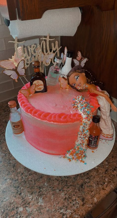 Bratz Doll 21st Birthday Cake, 21rst Birthday Cake, Barbie Doll 21st Birthday Cake, Bratz 21st Birthday Cake, 21st Bday Centerpieces, Pink 21 Birthday Cake, 21 Cake Ideas 21st Birthday Girl, 21 Barbie Cake, 21st Birthday Astethic