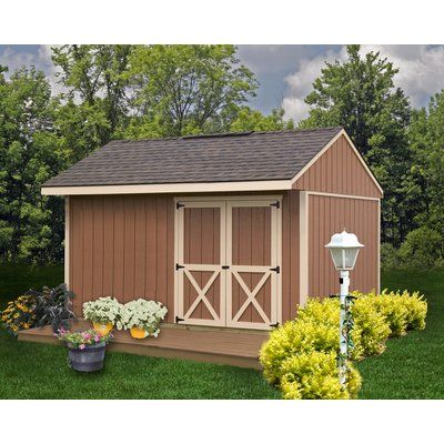 Shed With Overhang, Wood Shed Kits, Wood Storage Shed, Diy Storage Shed Plans, Storage Shed Kits, Build Your Own Shed, Shed Construction, Free Shed Plans, Wood Storage Sheds