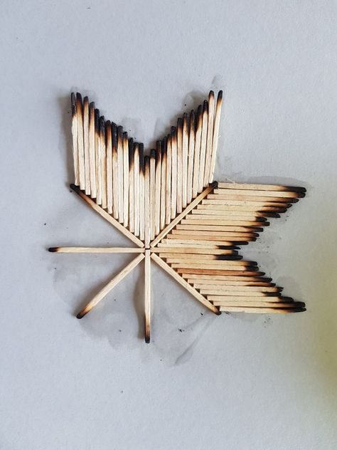 Match Stick Art, Matchstick Craft, Wooden Clothespin Crafts, Matchbox Crafts, Wood Art Projects, Diy Crafts For Adults, Stick Art, Match Stick, Clothes Pin Crafts