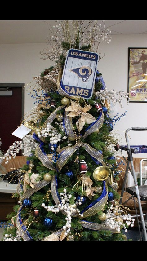 Astros Christmas Tree, Osu Cowboys Christmas Tree, Los Angeles Rams Wallpaper, Rams House, Los Angeles Rams, Ram, Christmas Wreaths, Angeles, Angel