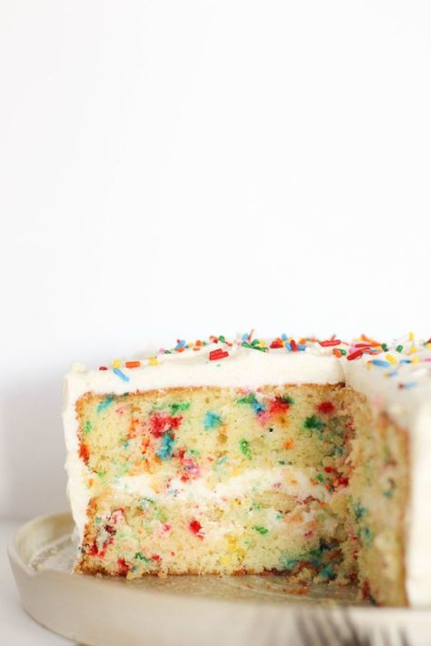 High-Altitude Funfetti Cake Confetti Birthday Cake Recipe, Funfetti Cakes, High Altitude Cake Recipe, Cake Base Recipe, High Altitude Baking, Holiday Pies, Confetti Cake, Best Pie, Confetti Birthday