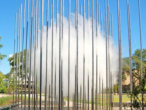 High Pressure Fog Effects in Art Installations Andrea Cochran, Bar Exterior, Landscape Elements, Easy Landscaping, Pittsburgh Pennsylvania, Pool Bar, Water Design, Water Feature, Landscape Projects