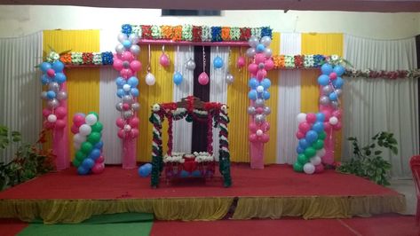 decoration for naam karan balloon and flower decoration Balloons Decoration, Balloon Decorations, Flower Decorations, Balloons, Flowers, Quick Saves