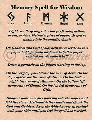 Memory Spell for Wisdom, Book of Shadows Pages, Rune Magick, Witchcraft, BOS Quick Spells, Memory Spell, Witchy Spells, Spells For Beginners, Spell Jars, Spell Books, Magic Spell Book, Magic Herbs, Under Your Spell