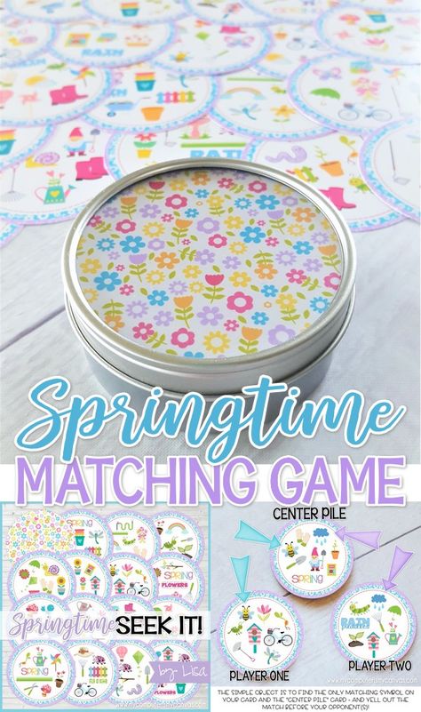 Spot It Game Printable Free, Printable Matching Game, Printables Ideas, Lds Printables, Gratis Printables, Rainy Day Crafts, Match Game, Spot It, Educational Activities For Kids