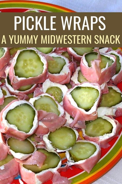 Pickle Wraps Easy Delicious Appetizer | Recipe Idea Shop Pickle Rolls, Pickle Wrap Dip, Pickle Appetizer Recipes, Pickle Wraps, Pickle Appetizers, Easy Delicious Appetizers, Easy Pickle, Wraps Easy, Pickle Recipes Homemade