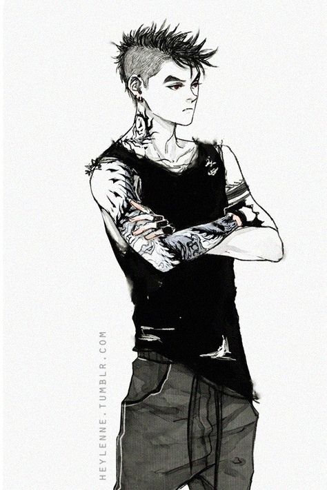 Arm Tattos, Punk Boy, Punk Art, Boy Tattoos, Modern Fantasy, Estilo Punk, Character Design Male, Anime Tattoos, Male Art