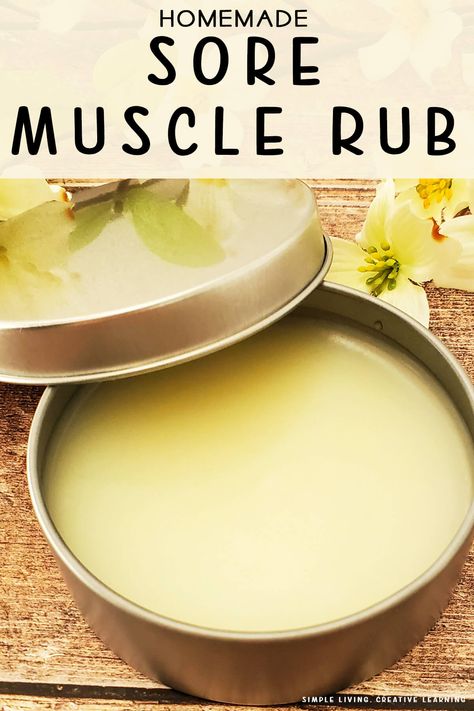 DIY Sore Muscle Rub Sore Muscle Relief, Sore Muscle, Herbal Remedies Recipes, Muscle Rub, Salve Recipes, Herbal Salves, Healing Salves, Muscle Relief, Natural Healing Remedies