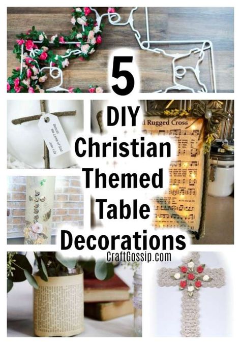 Themed Table Decorations, Diy Table Decorations, Simple Table Centerpieces, Christian Party, Banquet Table Decorations, Banquet Centerpieces, Simple Table Decorations, Church Fellowship, Communion Table