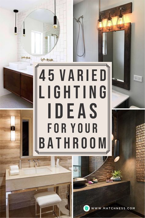 Considering the best lighting for your bathroom is such a must, right? It is not only about beauty but more about the function of the lighting itself. Well, if you have some room parts in your bathroom, then it is better for you to install more than one lighting there. #bathroomlightin #lightingideas #bathroomdecoration 3 Mirrors In Bathroom, Bathroom Hanging Lights, Bathroom Lighting Sconces, Bathroom Lights Over Mirror, Modern Bathroom Light Fixtures, Bathroom Recessed Lighting, Unique Bathroom Vanity, Sink Lights, Modern Bathroom Lighting