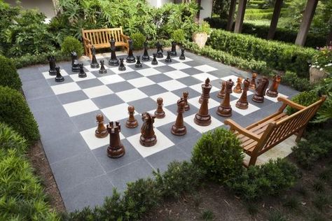 Outdoor Lawn Games to Lure You Outside This Summer: Giant Chess Giant Chess, Tattoo Plant, Backyard Activities, Hgtv Garden, Yard Games, Lawn Games, Backyard Games, Outdoor Lawn, Small Space Gardening