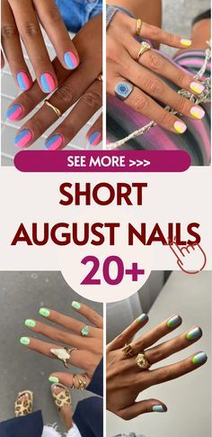 August is the ideal season to play with simple and sophisticated nail art. Your nails should mirror the color and warmth of summer when it peaks. These are a September Nails Art, Spring Break Nails, New Nail Trends, Metallic Nail Art, Romantic Wedding Dress, August Nails, September Nails, Creative Nail Designs, Pearl Nails