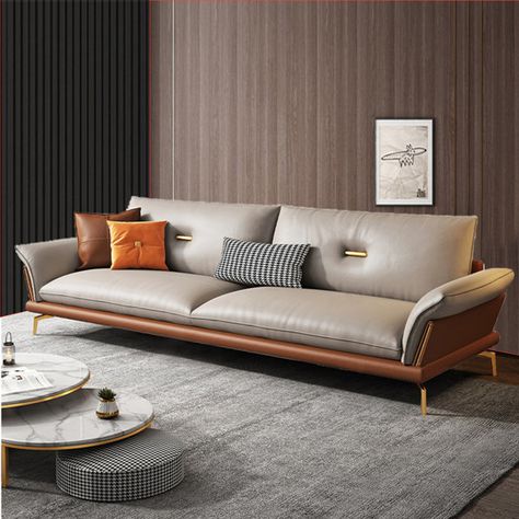 European Living Room, 3 Piece Living Room Set, Genuine Leather Sofa, Leather Loveseat, Sofa Upholstery, Best Sofa, Everly Quinn, Modern Sofa, Modular Sofa