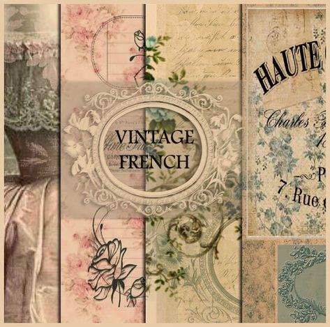 Vintage French Junk Journal Collage 5 Pages Digital Kit. Digital download French Collage, French Ephemera, Journal Collage, French Paper, Journal Vintage, Digital Kit, Junk Journaling, Kit Digital, Vintage French