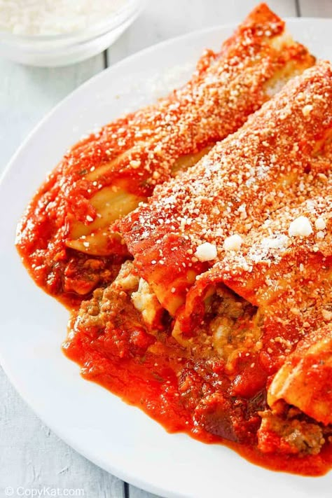 Meat Stuffed Manicotti, Stuffed Manicotti With Meat, Meat Manicotti Recipe, Manicotti With Meat, Pasta Manicotti, Beef Manicotti, Meat Manicotti, Manicotti Recipes, 21 Day Fix Pasta