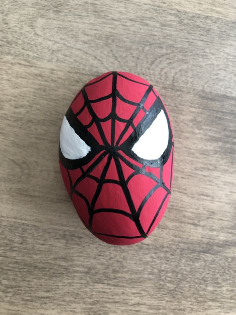 Spiderman Rock Painting Ideas, Spiderman Painting, Clay Christmas Decorations, Happy Stones, Painted Rocks Kids, Clay Christmas, Cute Couple Gifts, Rock Painting Ideas Easy, Rock Painting Patterns