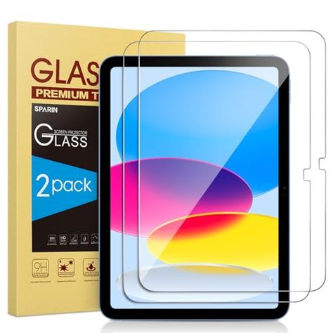 Limited-time deal: SPARIN Screen Protector Compatible with iPad 10th Generation 10.9 inch (2022 Models), 2 Pack 9H Hardness Tempered Glass for iPad 10 with Case Friendly, Anti-Scratch, Touch Sensitive Ipad Pink, Ipad 10th Generation, Phone Screen Protector, Tablet Accessories, Phone Screen, Christmas Wishlist, Apple Ipad, Screen Protectors, Christmas Stocking