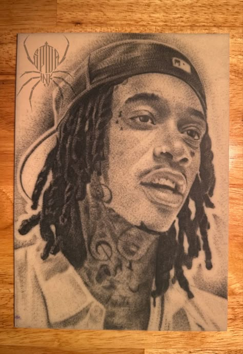 Wiz Khalifa portrait tattoo on Reelskin by @spida.ink Wiz Khalifa Portrait Tattoo, Wiz Khalifa Drawing, Wiz Khalifa Tattoos, Tattoo Practice Skin, Worlds Best Tattoos, Wiz Khalifa, Tattoo Apprentice, Cool Tattoos For Guys, Art How