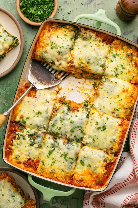 Cottage Cheese Lasagna Lasagna Oven Ready Noodles, Cottage Cheese Lasagna, Oh Snap Macros, Turkey Bowls, Beef Lasagna Recipe, Taco Mac, Cheese Taco, Pineapple Rice, Strawberry Crunch