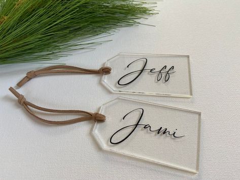 Gift Name Tags, Modern Gift Tags, Stocking Name Tags, Stocking Tags, Wine Bottle Tags, Pet Stockings, Custom Stocking, Wedding Gift Wrapping, Modern Names