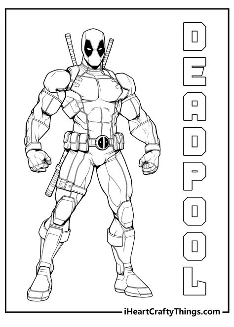 Deadpool Coloring Pages Fortnite Colouring Pages, X Men Coloring Pages, Deadpool Sketch Pencil, Super Hero Coloring Pages, Spider Man Coloring Pages, Deadpool Coloring Pages, Marvel Coloring Pages, Deadpool Sketch, Deadpool Svg