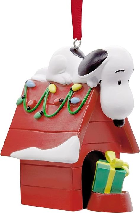 Hallmark Peanuts Snoopy on Holiday Doghouse Christmas Ornament Peanuts Christmas Tree, Snoopy Dog House, A Charlie Brown Christmas, Hallmark Christmas Ornaments, Peanuts Christmas, Brown Christmas, Cute Christmas Tree, Dog Christmas Ornaments, Charlie Brown Christmas