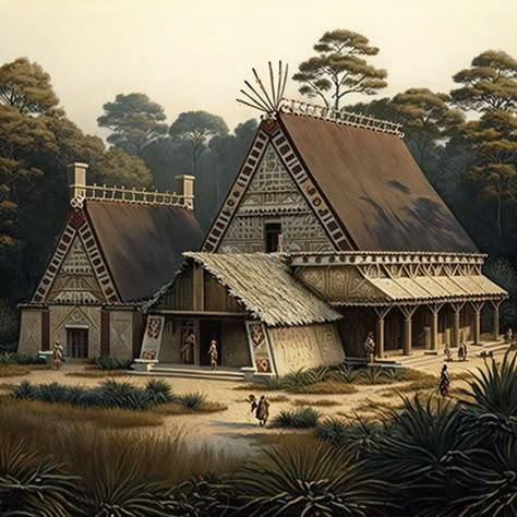 Native American Inspired Architecture, Native American Buildings, Native American Architecture, Native American Houses, American Castles, Historical Concepts, My Fantasy World, American Architecture, Art And Craft Design